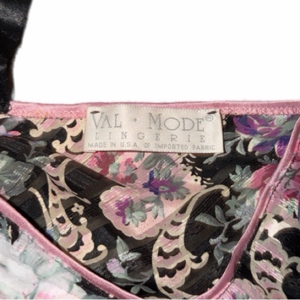 VTG EUC 💜Val Mode Floral Patterned Slip Chemise Dress - Picture 4 of 4